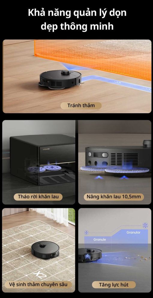 Dreame X40 Master - Robot hút bụi lau nhà thông minh - Chính hãng - BH 24 tháng