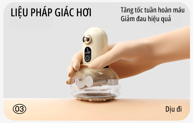 Máy giác hơi điện cầm tay miLife C1 phương pháp giác hơi